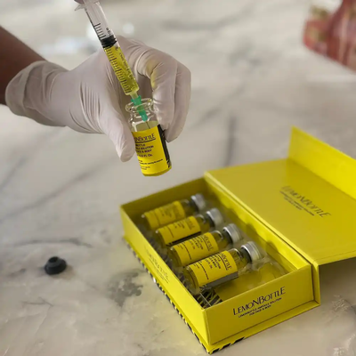 작은 유리병 지방 용해제 레몬 병 지방분해 용액당 10ml