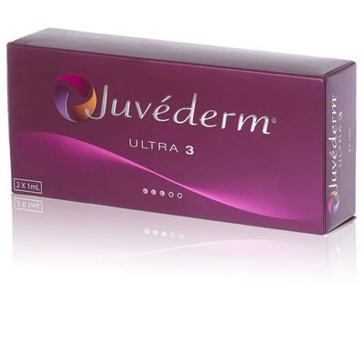 입술을 위한 Juvederm Ultra3 2*1ml 주사기 바늘 히알루론산 피부 충전물 주입 충전물